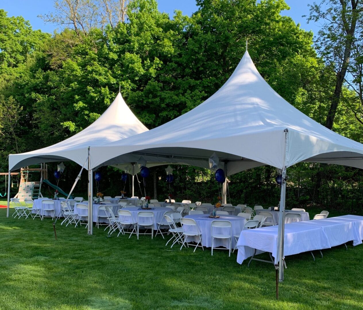 White 20x20 event tent